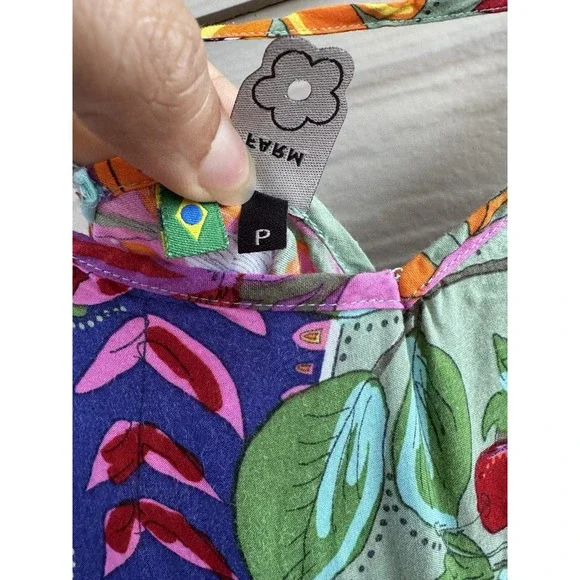 Farm  Rio sleeveless top blouse ‎ Floral Fruit Tropical Size S - Picture 10 of 10